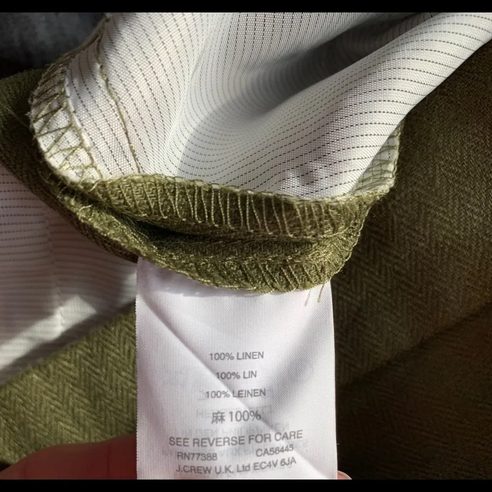 J.Crew Tuscan high waisted linen shorts. Size 00
